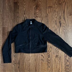 Athlete Crop Black Luna Jacket Full Zip